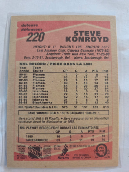 Steve Konroyd O-Pee-Chee Hockey #220 [Chicago Blackhawks]