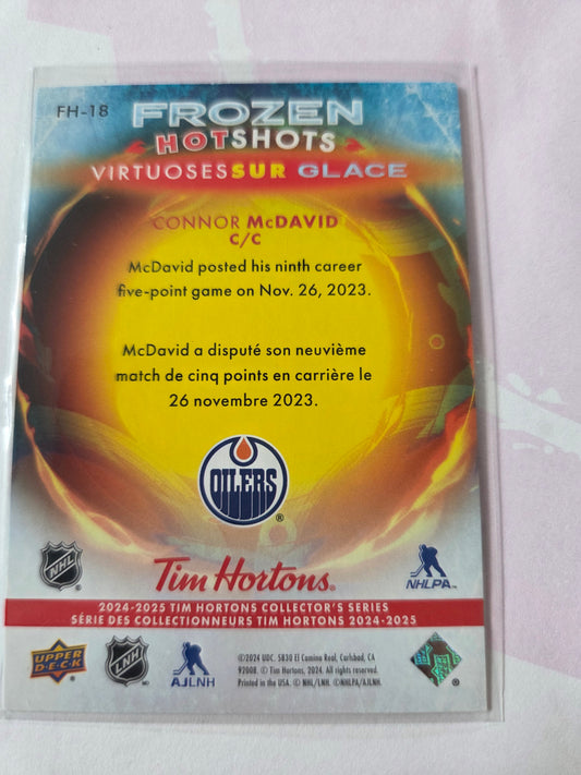 Connor McDavid Upper Deck Frozen Hot Shots [Edmonton Oilers]