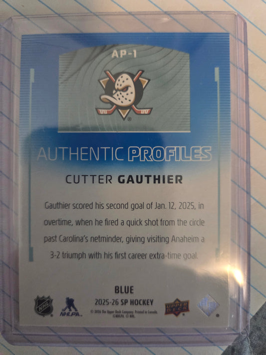Cutter Gauthier Blue Authentic Profiles [Anaheim Ducks]