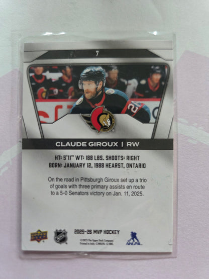 Claude Giroux Upper Deck MVP Hockey #7 [Ottawa Senators]
