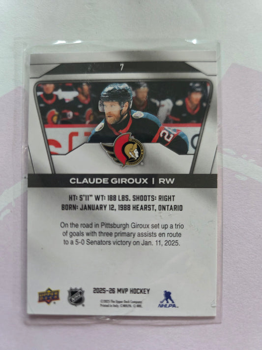 Claude Giroux Upper Deck MVP Hockey #7 [Ottawa Senators]