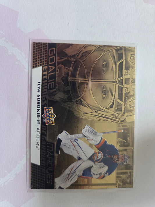 Ilya Sorokin Upper Deck Goalie Etchings [New York Islanders]