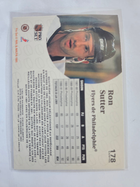 Ron Sutter French NHL Pro Set #178 [Philadelphia Flyers]