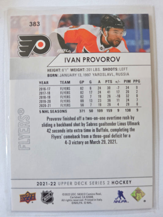 Ivan Provorov Upper Deck Series 2 #383 [Philadelphia Flyers]