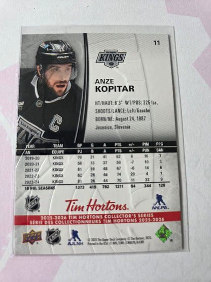 Anze Kopitar Upper Deck Tim Hortons #11 [Los Angeles Kings]