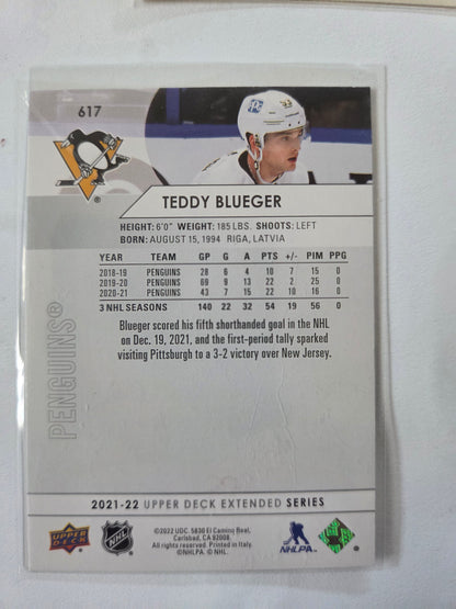 Teddy Blueger Upper Deck Extended Series #617 [Pittsburgh Penguins]