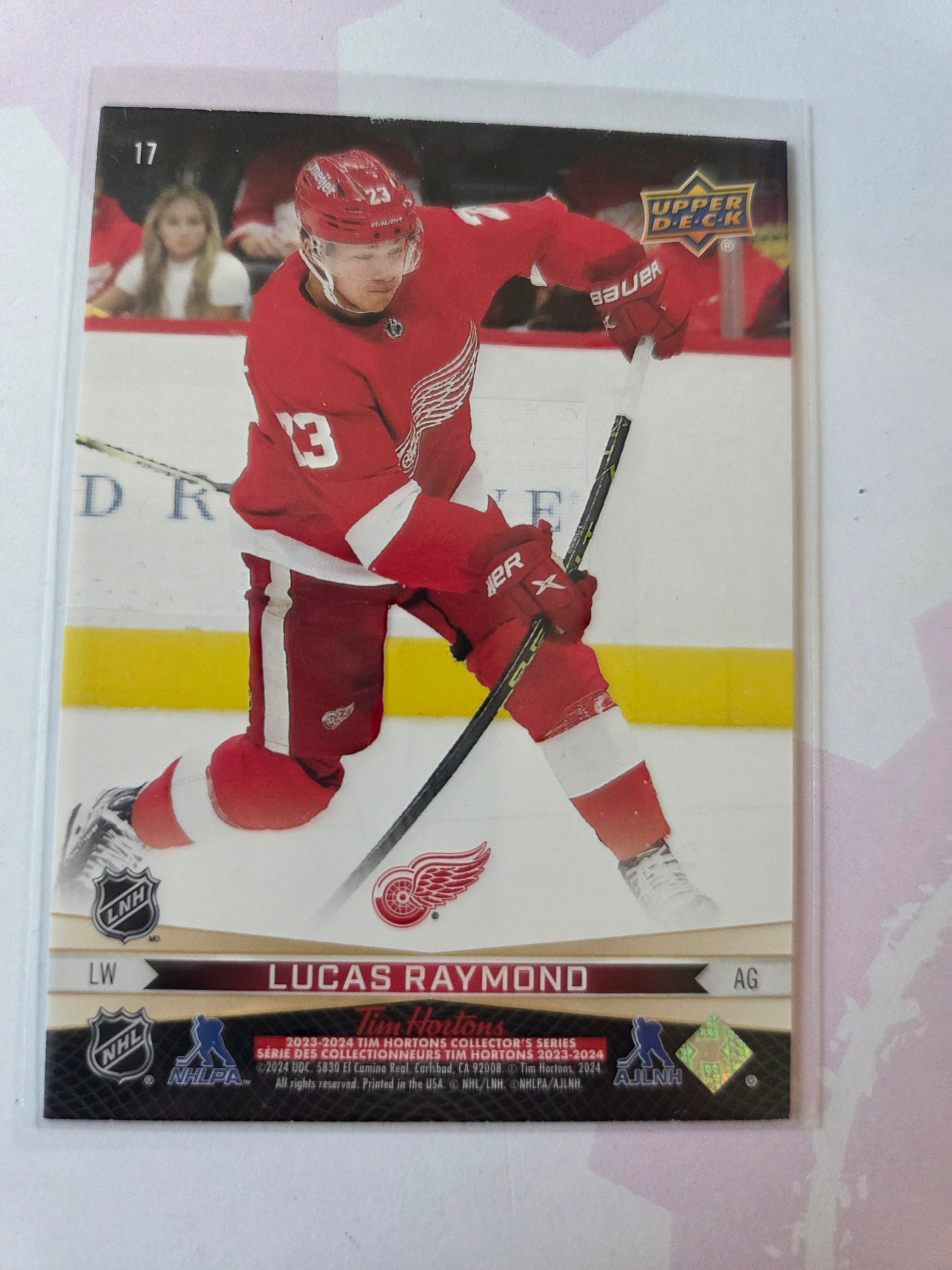 Lucas Raymond/Dylan Larkin Upper Deck Tim Hortons #17 [Detroit Red Wings]