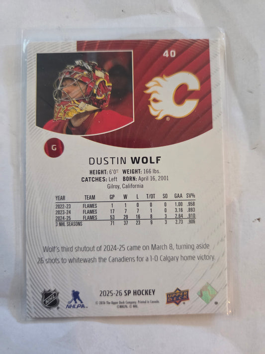 Dustin Wolf SP Hockey #40 [Calgary Flames]