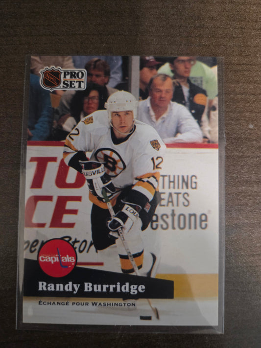 Randy Burridge Pro Set French #4 [Boston Bruins]