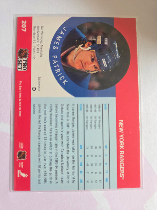 James Patrick NHL Pro Set #207 [New York Rangers]