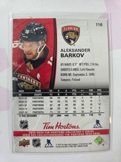 Aleksander Barkov Tim Hortons Upper Deck #116 [Florida Panthers]