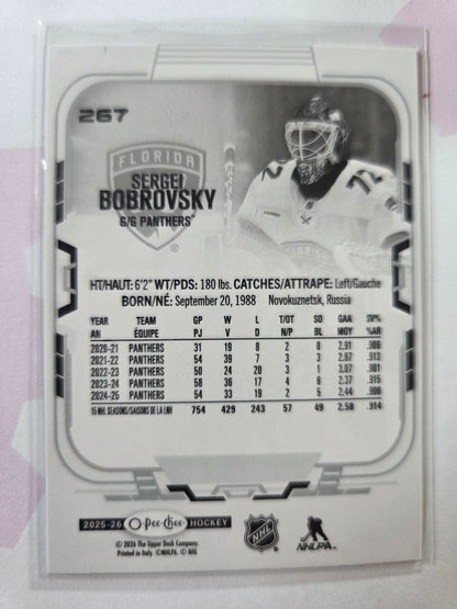 Sergei Bobrovsky O-Pee-Chee Hockey #267 [Florida Panthers]