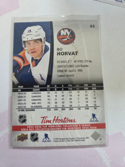Bo Horvat Upper Deck Tim Hortons #83 [New York Islanders]