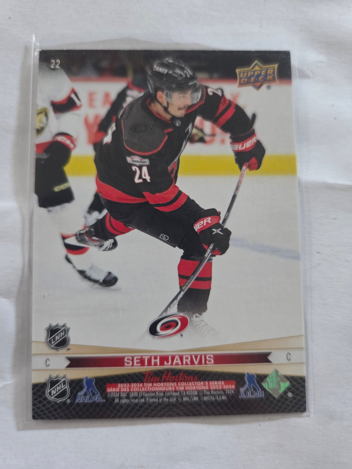 Seth Jarvis/Sebastian Aho Upper Deck Tim Hortons #22 [Carolina Hurricanes]