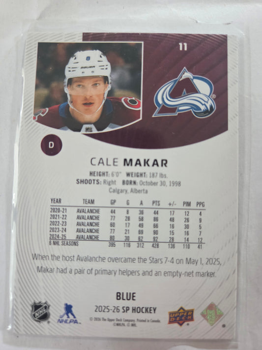 Cale Makar Blue SP Hockey #11 [Colorado Avalanche]