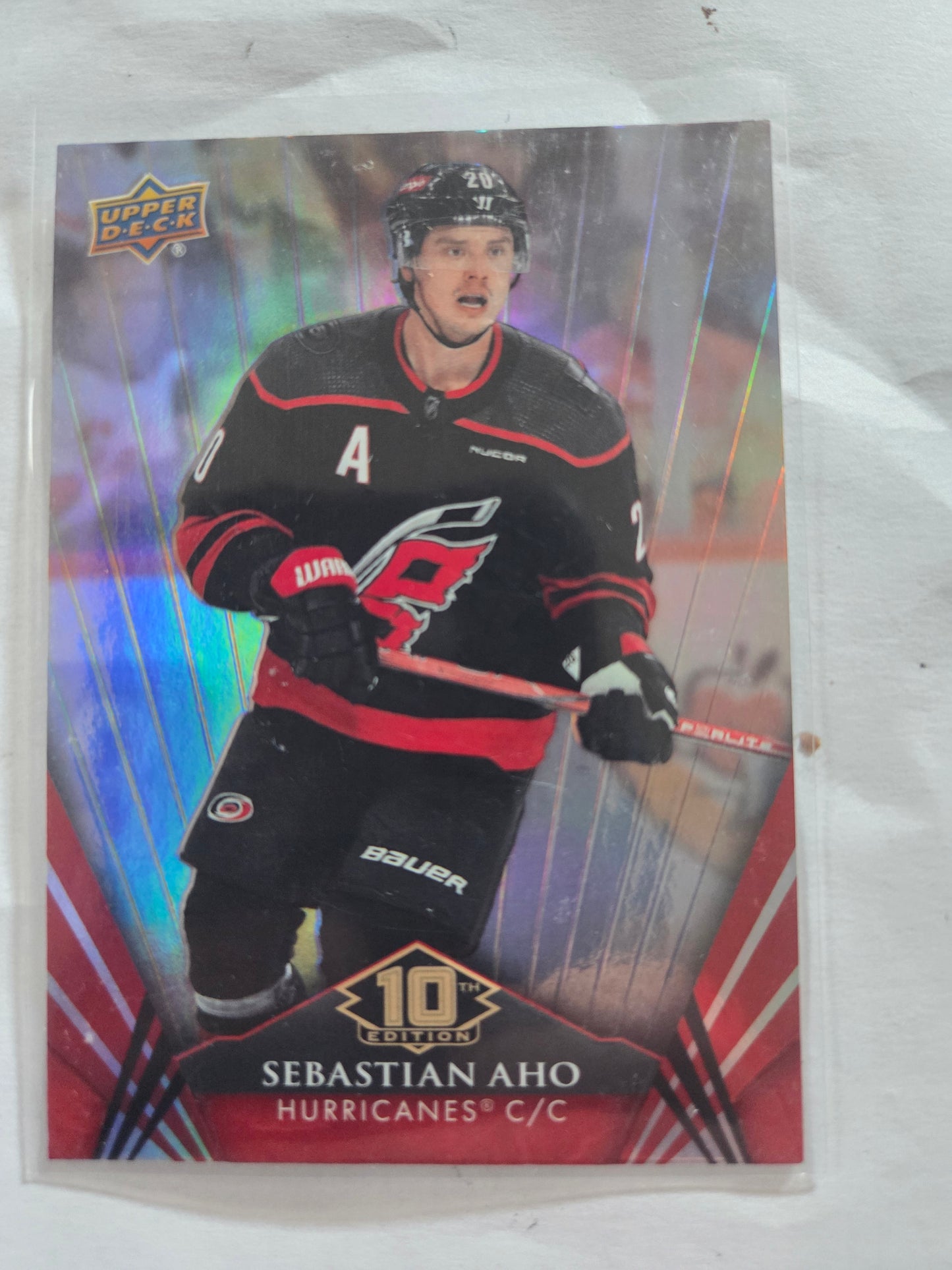 Sebastian Aho Upper Deck 10th Edition #42 [Carolina Hurricanes]