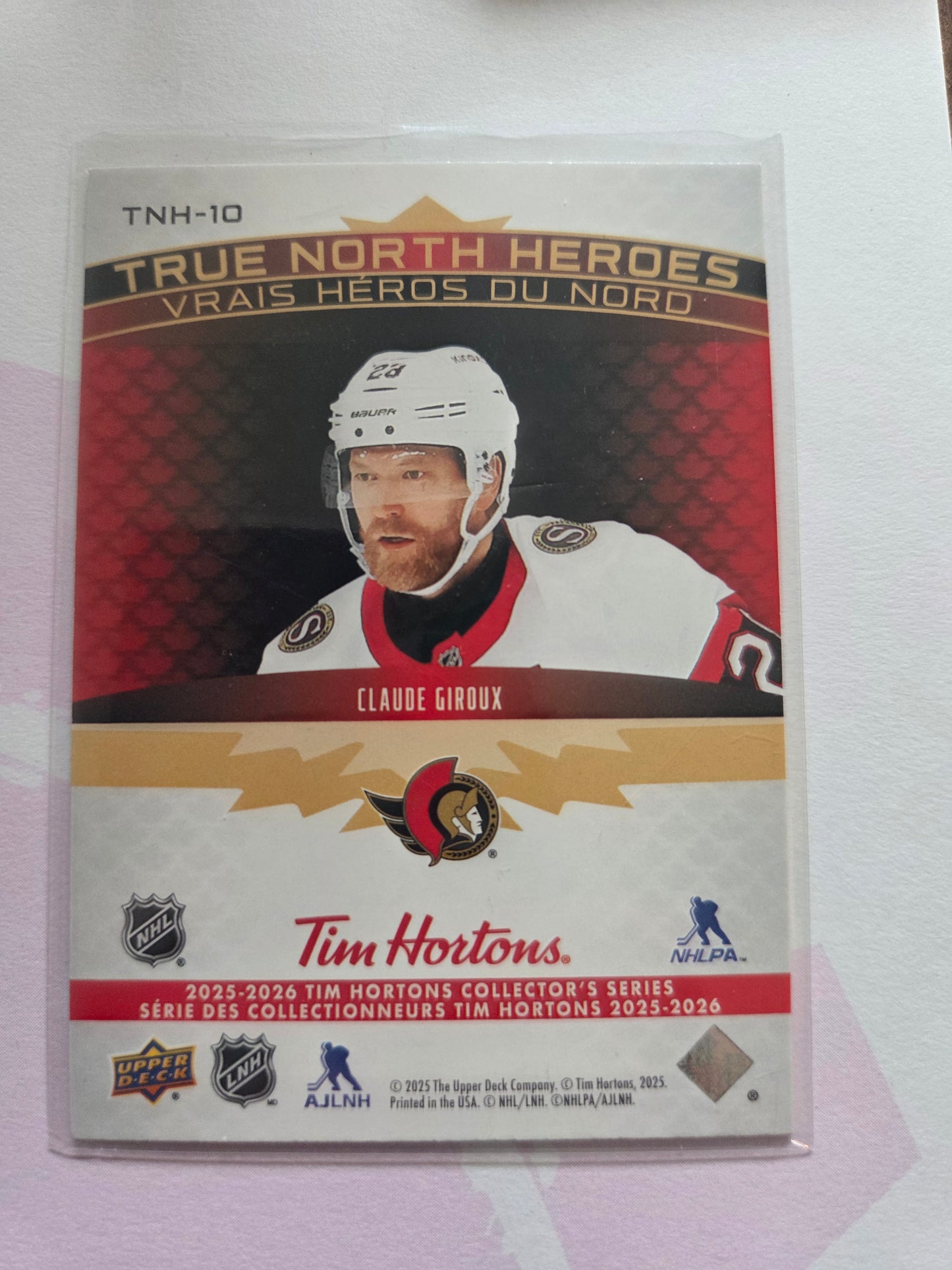 Claude Giroux Upper Deck True North Heroes [Ottawa Senators]