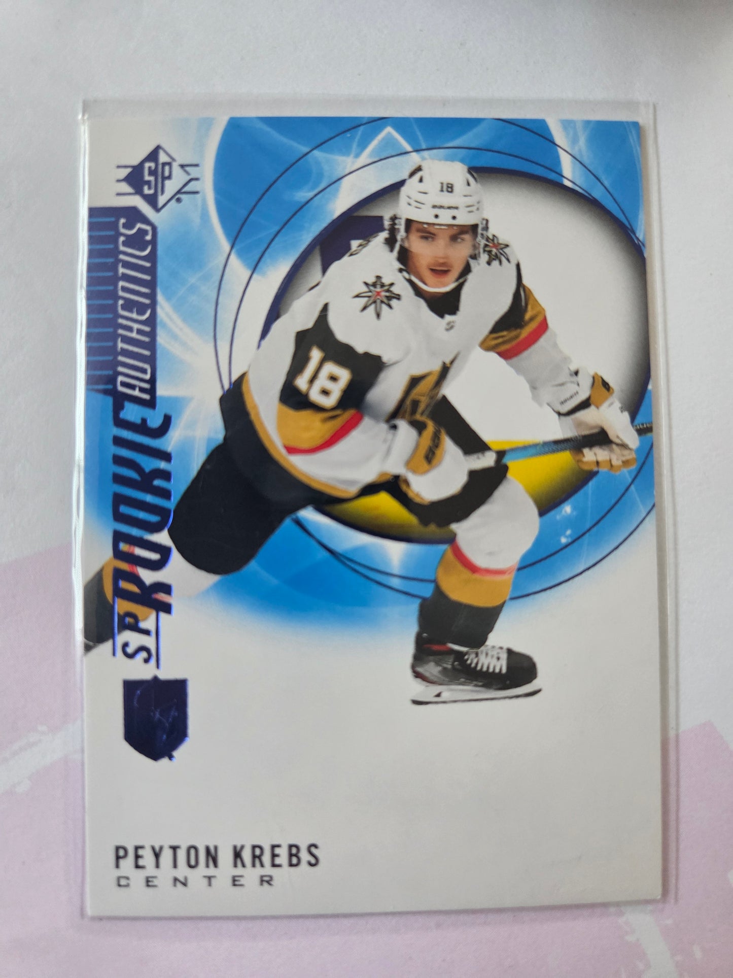 Peyton Krebs Blue SP Hockey Rookie Authentics #106 [Las Vegas Golden Knights]