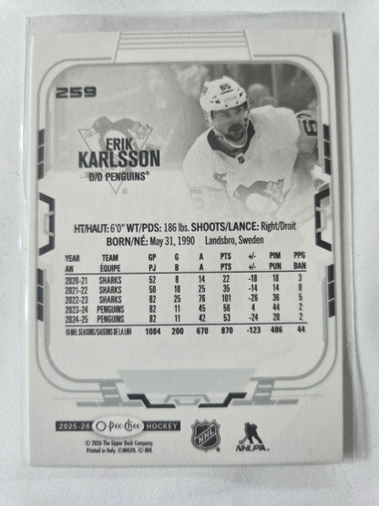 Erik Karlsson O-Pee-Chee Hockey #259 [Pittsburgh Penguins]