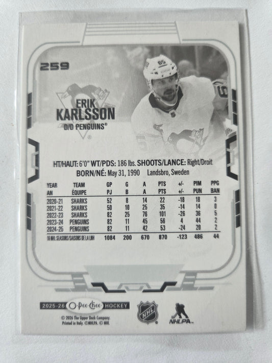 Erik Karlsson O-Pee-Chee Hockey #259 [Pittsburgh Penguins]