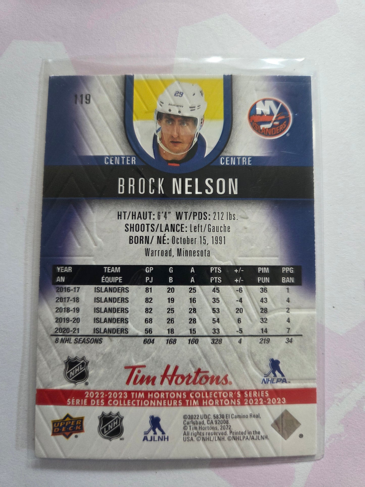 Brock Nelson Upper Deck Tim Hortons #119 [New York Islanders]