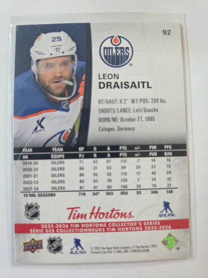 Leon Draisaitl Upper Deck Tim Hortons #92 [Edmonton Oilers]