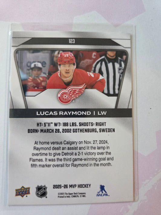 Lucas Raymond Upper Deck MVP Hockey #123 [Detroit Red Wings]