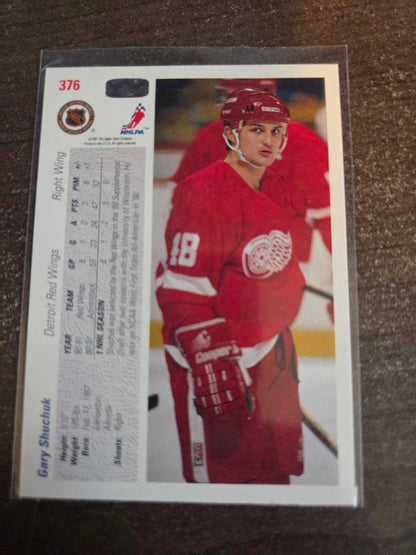 Gary Shuchuk 91/92 Upper Deck #376 [Detroit Red Wings]