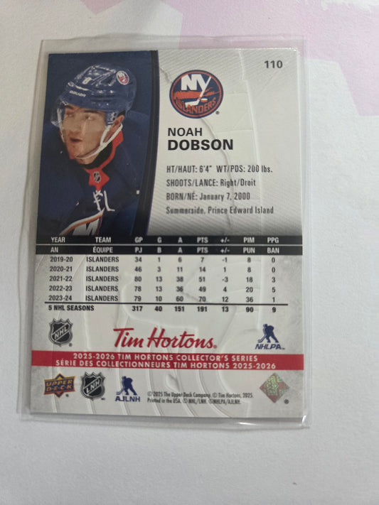 Noah Dobson Upper Deck Tim Hortons #110