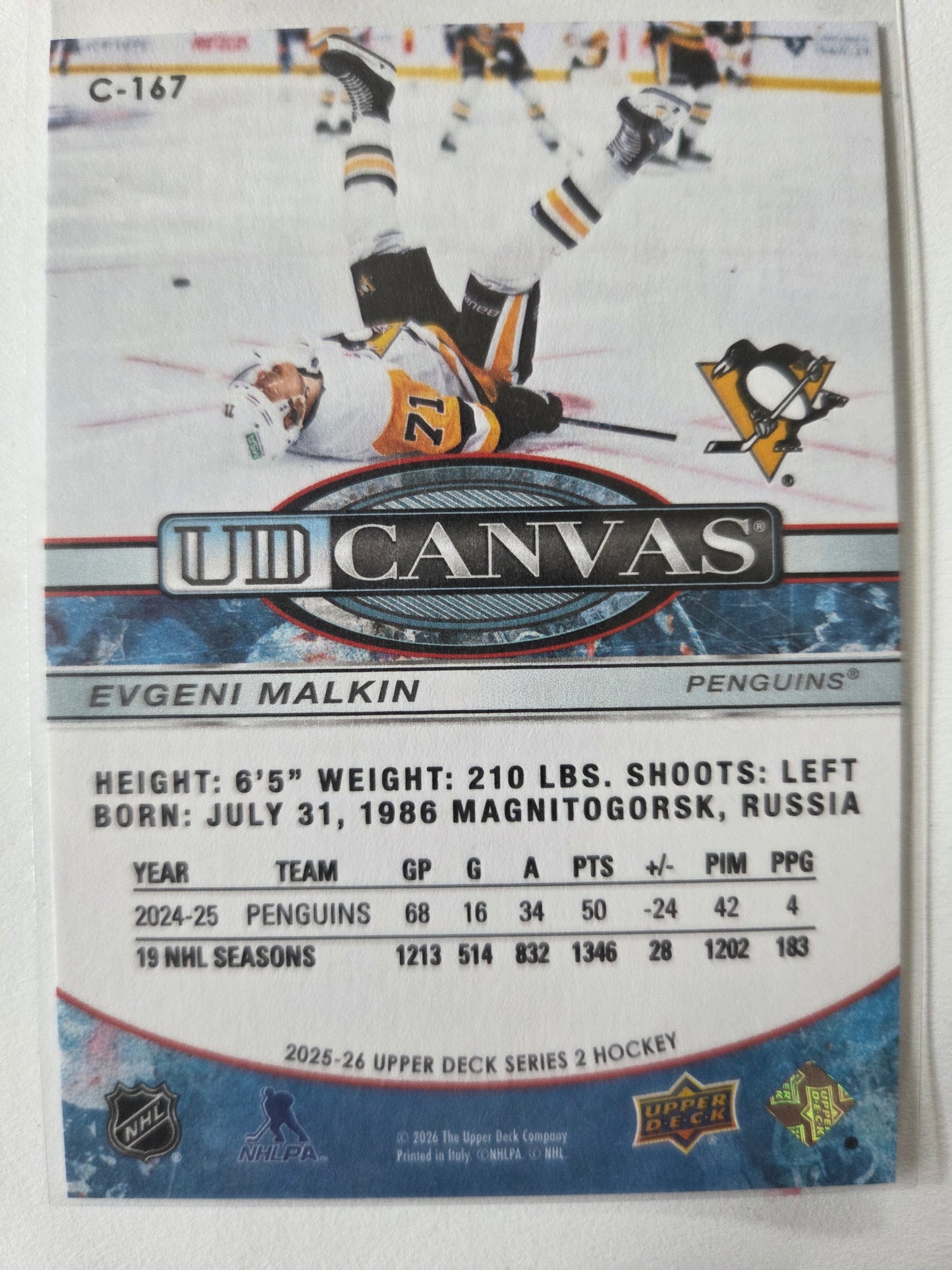 Evgeni Malkin Upper Deck Series 2 UD Canvas [Pittsburgh Penguins]