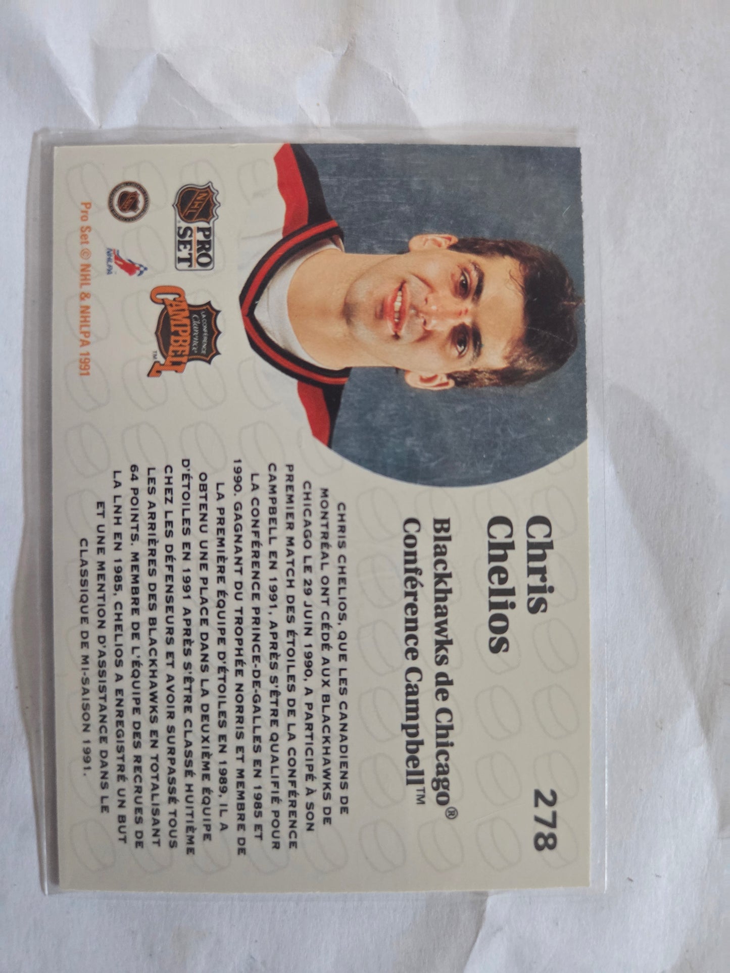 Chris Chelios French NHL Pro Set #278 [Chicago Blackhawks]