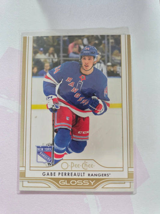 Gabe Perreault Upper Deck O-Pee-Chee Series 1 Gold Glossy [New York Rangers]