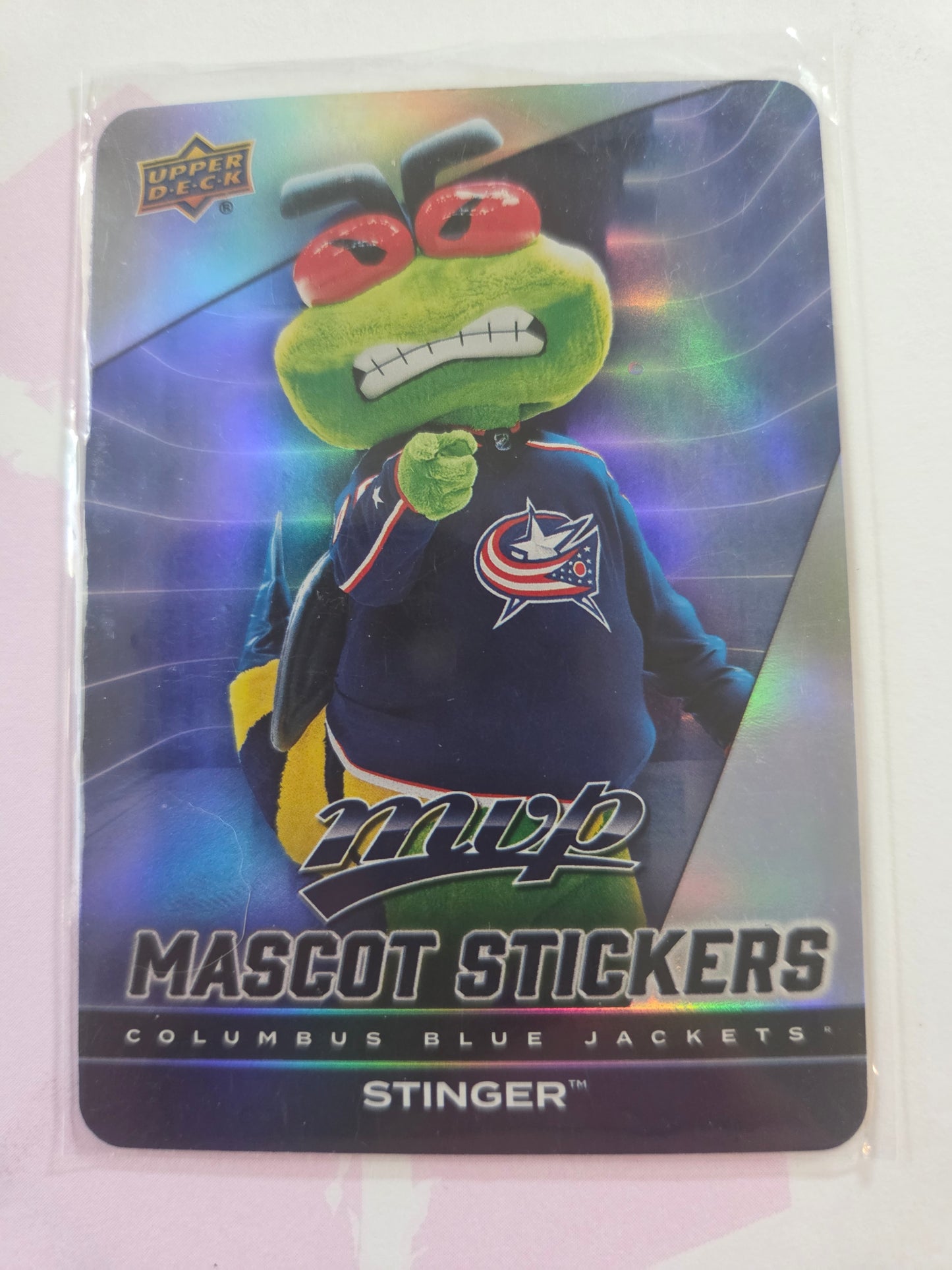 Stinger Upper Deck MVP Hockey Mascot Stickers [Columbus Blue Jackets]