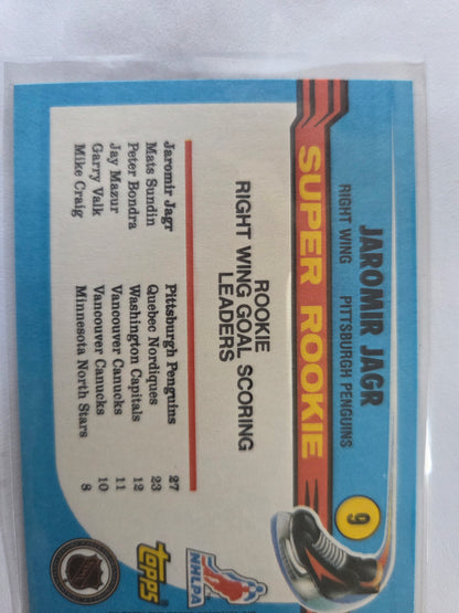 Jaromir Jagr Topps Super Rookie #9 [Pittsburgh Penguins]