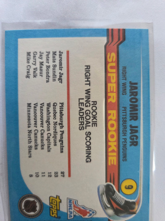 Jaromir Jagr Topps Super Rookie #9 [Pittsburgh Penguins]