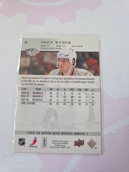 Shea Weber Upper Deck Series 1 #89 [Nashville Predators]