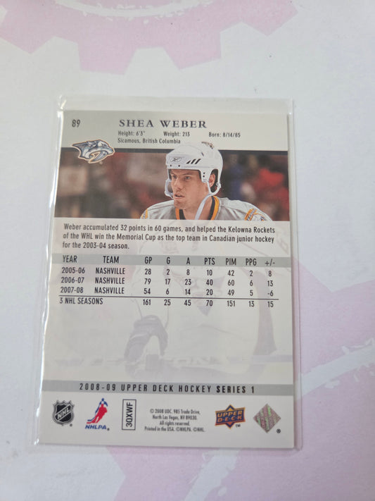 Shea Weber Upper Deck Series 1 #89 [Nashville Predators]