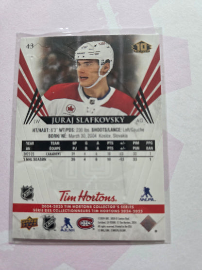 Juraj Slafkovsky Upper Deck 10th Edition #43 [Montreal Canadians]
