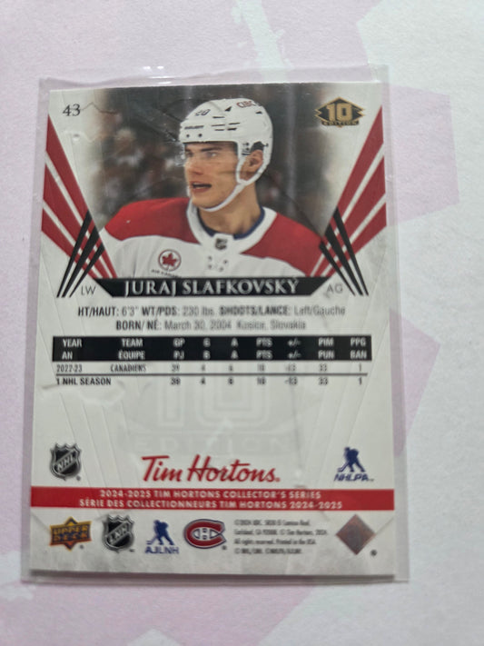 Juraj Slafkovsky Upper Deck 10th Edition #43 [Montreal Canadians]