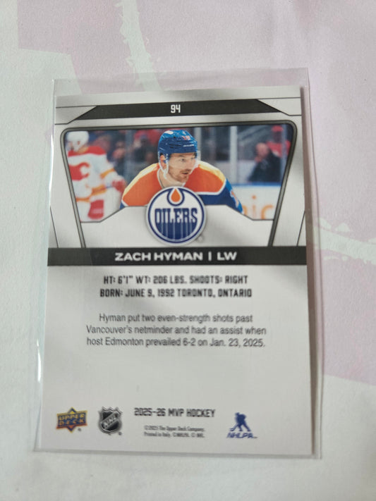 Zach Hyman Upper Deck MVP Hockey #94 [Edmonton Oilers]