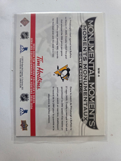 Sidney Crosby Upper Deck Monumental Moments [Pittsburgh Penguins]