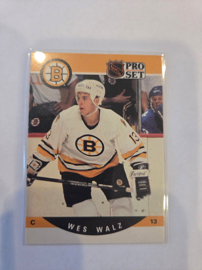 Wes Walz 90/91 Pro Set Rookie Season #589 [Boston Bruins]