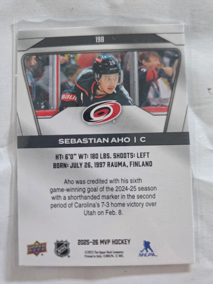 Sebastian Aho Upper Deck MVP Hockey #198 [Carolina Hurricanes]