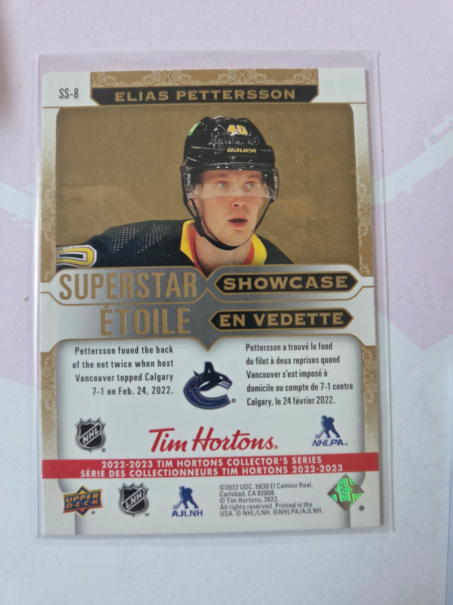 Elias Pettersson Upper Deck Superstar Showcase [Vancouver Canucks]