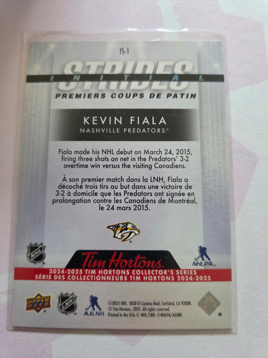 Kevin Fiala Upper Deck Initail Strides [Nashville Predators]