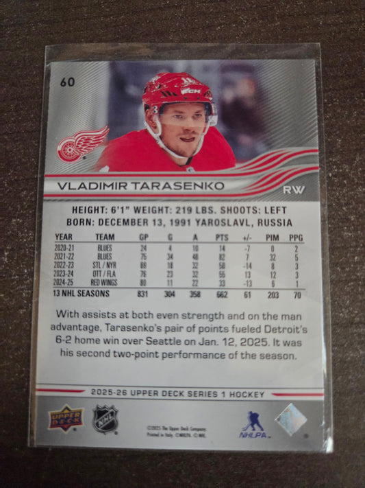 Vladimir Tarasenko Upper Deck Series 1 #60 [Detroit Red Wings]