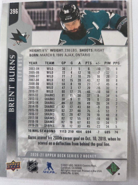 Brent Burns Upper Deck Series 2 #396 [San Jose Sharks]