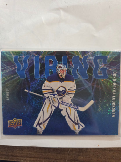 Ukko-Pekka Luukkonen Speckle Upper Deck Series 2 Vibing [Buffalo Sabres]