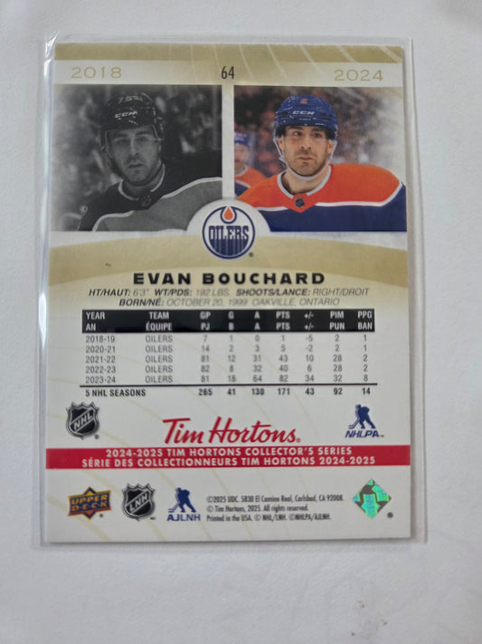 Evan Bouchard Tim Hortons Upper Deck #64 [Edmonton Oilers]