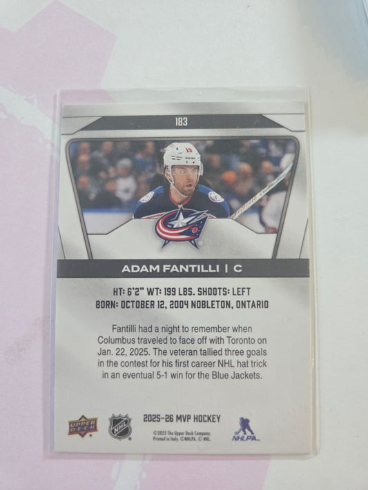 Adam Fantilli Upper Deck MVP Hockey #183 [Columbus Blue Jackets]